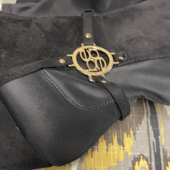 Bebe tall black over the knee boots-wedge heel - Picture 3 of 6